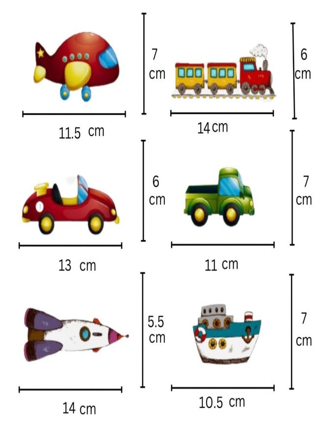 FUN FRY Montessori Wooden Puzzles for Kids Ages 2-5 Years with 6 Different Shapes - Educational Toddler Puzzle Toys- Gift for 2 Year Old Boys Girls (Vehicle Wooden Puzzle) - Image 4